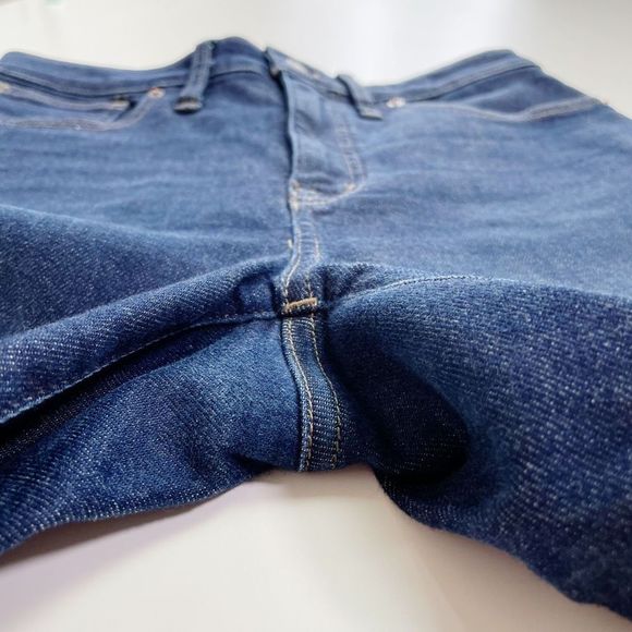 Madewell Curvy High-Rise Skinny Jean Tencel Stretch Orland Wash Dark Blue 27 - Picture 6 of 10